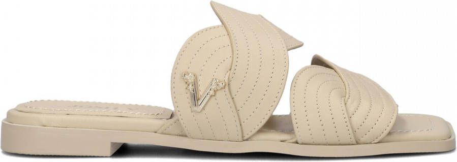 JOSH V Novee leren slippers beige