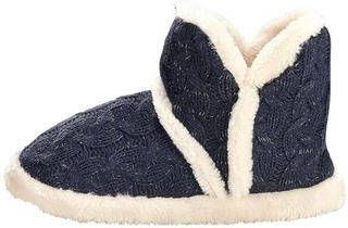 Apollo ARIZONA homewear-sloffen in gebreide look met pluche binnenin