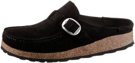 Birkenstock Buckley Suède Narrow Klomp Dames Zwart