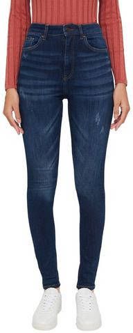 edc by Esprit Skinny fit jeans in authentieke wassing met destroyed effecten