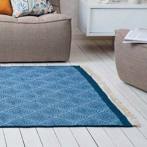 Esprit Wollen kleed Cairo Cairo ESP 2206 Vloerkleed van natuurmateriaal met franje in een modern design, woonkamer