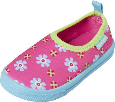 Playshoes Aqua Slipper Bloemen roze