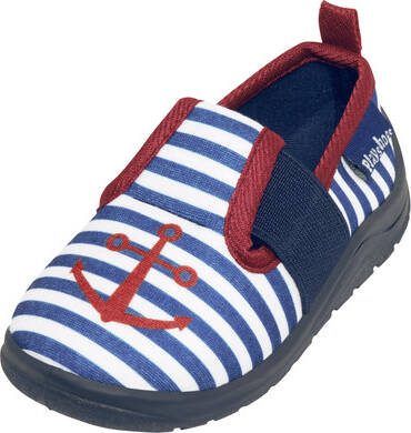 Playshoes Pantoffels Maritiem Junior Navy/wit/ 19