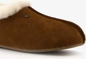 Scapino Hush Puppies suède pantoffels cognac