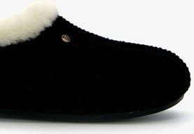 Scapino Hush Puppies suède pantoffels zwart