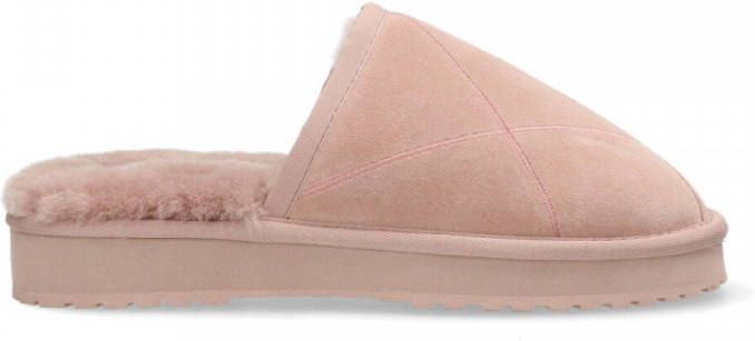 Shabbies Pantoffels House Slipper suede with double face Roze
