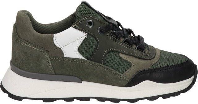 Nelson Kids leren sneakers donkergroen