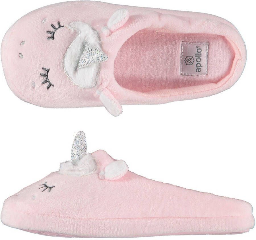 Apollo Meisjes instap slippers/pantoffels eenhoorn roze 36