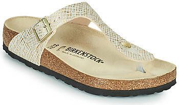 Birkenstock Teenslippers Gizeh Shiny in glanzende reptiel look