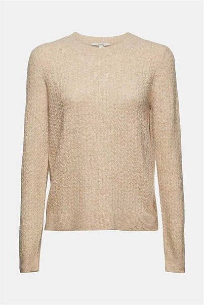 ESPRIT Women Casual gebreide trui beige