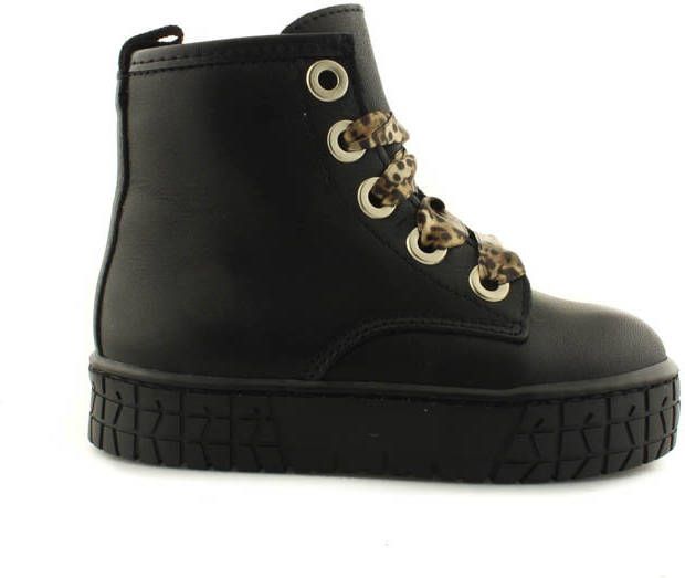 Pinocchio P1460 leren veterboots zwart