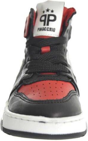Pinocchio Zwarte Hoge Sneaker P1246