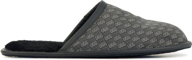 UGG pantoffels met logoprint zwart/grijs