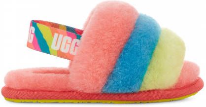 Ugg Fluff Yeah Slide voor Peuters in Peach Bliss Multi