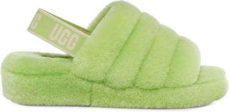 Ugg Fluff Yeah slipper met logo voor Dames in Parakeet Green,, Other