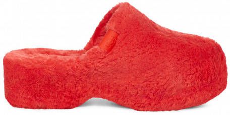 Ugg Fuzz Sugar Pantoffels voor Dames in Red Current,, Textiel
