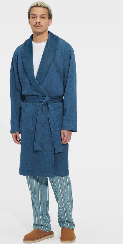 Ugg Robinson Ochtendjassen voor Heren in Honor Blue Heather,/XL, Polyester
