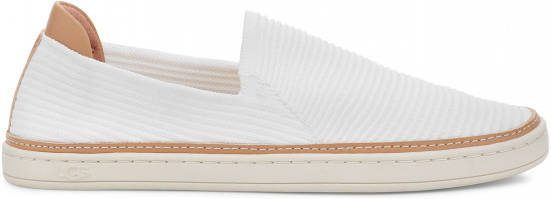 Ugg Sammy Slip Sneaker voor Dames in White Rib Knit,, Breien