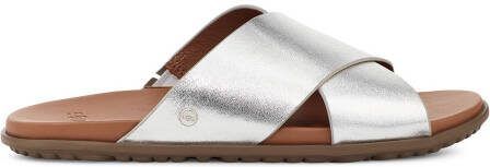 Ugg Solivan slipper met gekruiste band voor Dames in Silver,, Leder