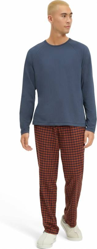 Ugg Steiner pyjama cadeauset voor Heren in Twilight/Brown Mustard Check,, Katoen