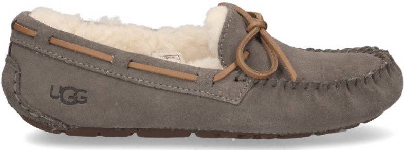 Ugg Dakota Fur Trimmed Moccasins , Grijs, Dames
