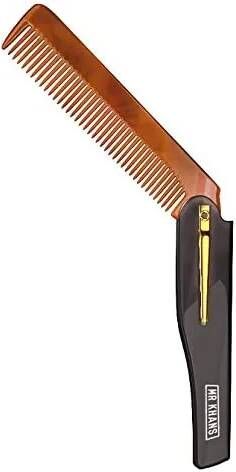 Huismerk Premium Snor en Baardkam, inklapbaar 9 à 17 cm