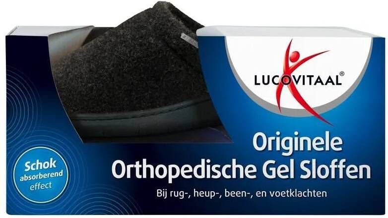 Lucovitaal Originele Orthopedische Gel Sloffen 38 39 Zwart