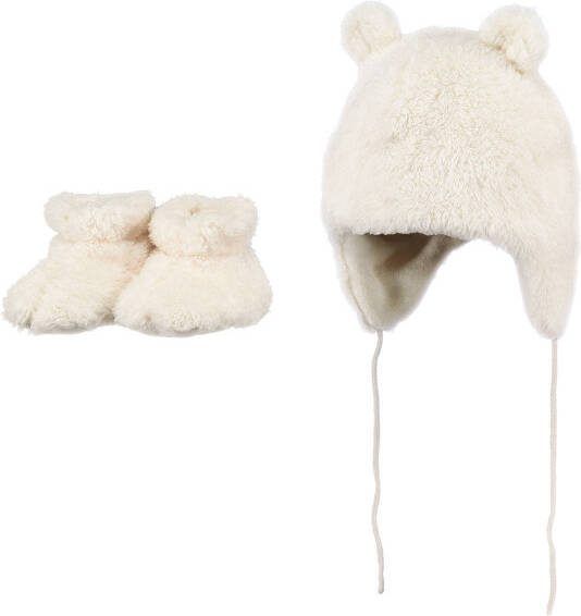 Barts geschenkset slofjes en muts ecru