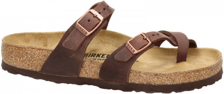 Birkenstock Mayari leren teenslippers bruin