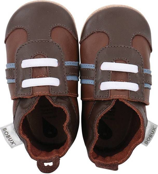 Bobux Soft Soles leren babyslofjes bruin