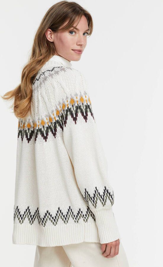 ESPRIT gebreide trui van biologisch katoen wit