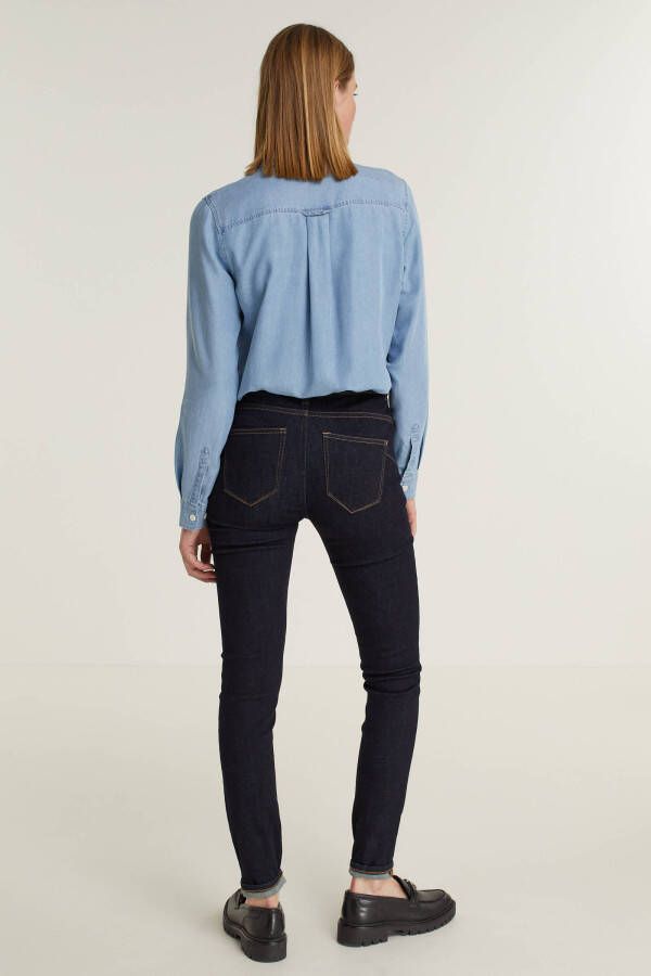 ESPRIT Women Casual high waist skinny jeans dark blue denim