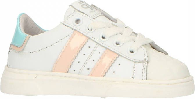 Pinocchio P1779 leren sneakers wit/lichtroze