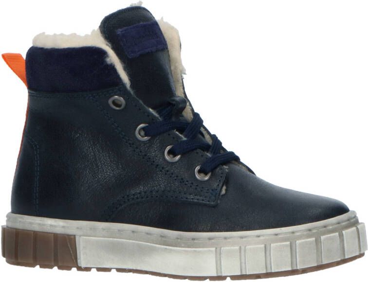 Pinocchio P2545 leren veterboots blauw