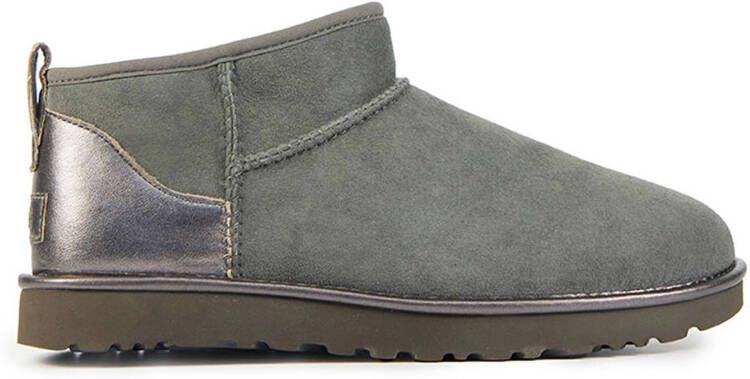 UGG Classic Ultra Mini Shine suède enkelboots grijs/metallic