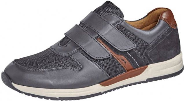 Roger Kent Klittenbandschoen van zacht leer met mesh Zwart/Bruin